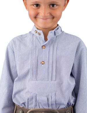 Kinder Trachtenhemd Isar-Trachten 52813 blau...